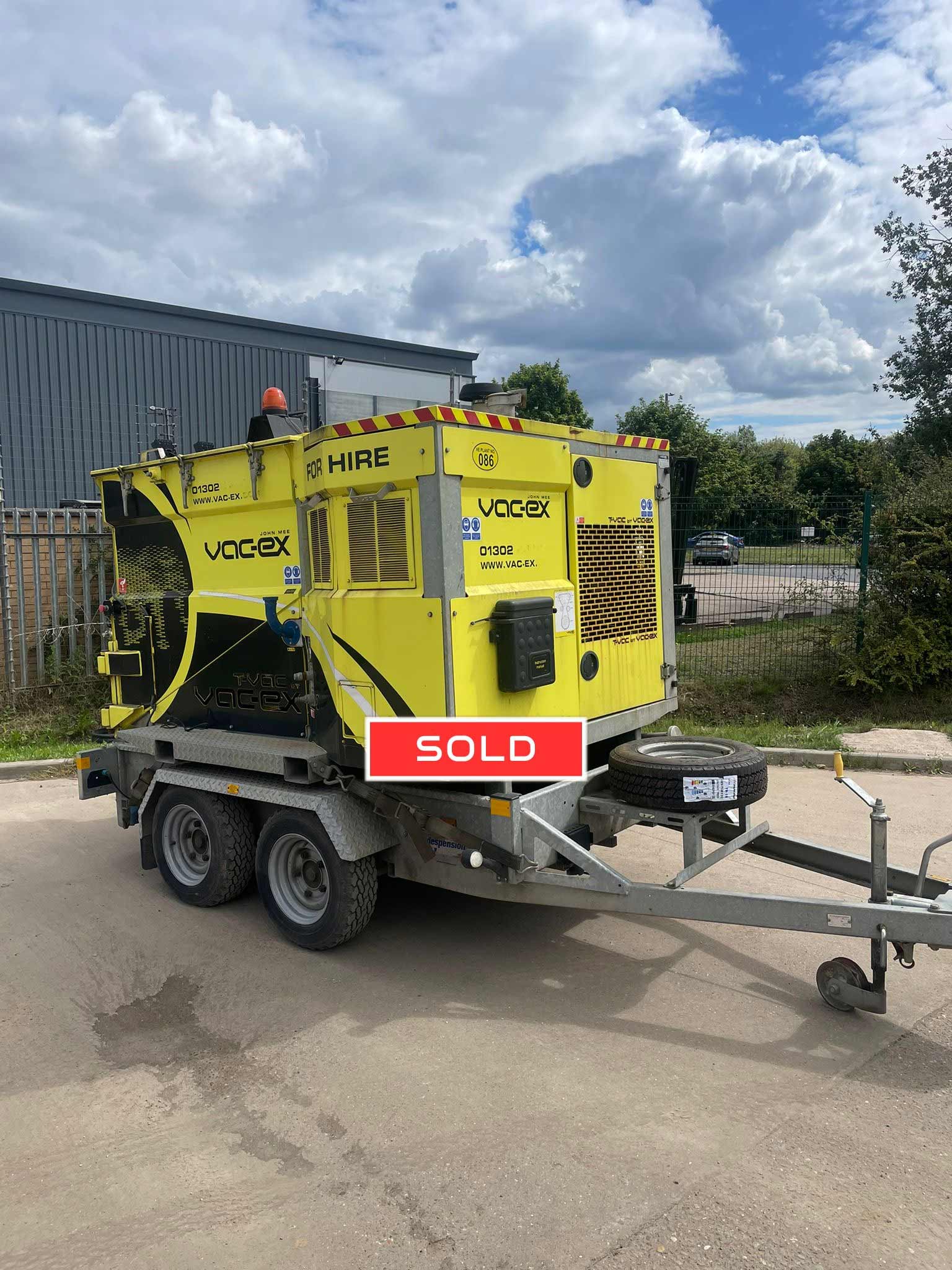 2016 – Skid mounted Vacuum Excavator, including trailer – SOLD
